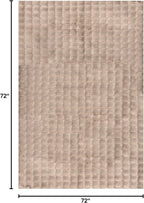 Nuloom Jeni Taupe, Solid Faux Rabbit, Fluffy and Cozy, High Traffic, Stain - Image 2