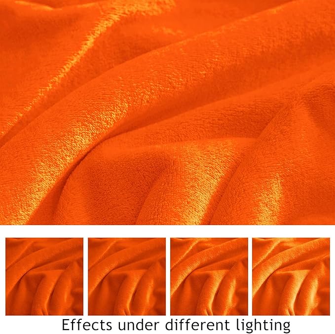 KMUSET Fall Throw Blanket Orange Fleece Throw 50 X 60 inches - Image 8