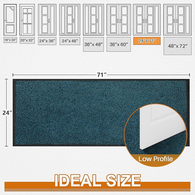 Mibao Front Door Mat, Dirt Trapper Welcome Mat - Image 2