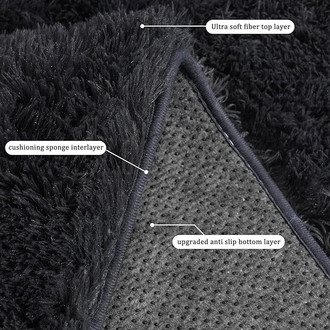 Rugs for Living Room 6x9, Soft Shaggy Modern Shag Area Rug for Bedroom - Image 4