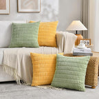 Fancy Homi Set of 4 Spring Boho Decorative Throw Pillow Covers 26x26 Inch - Image 7