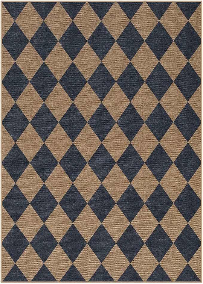 Lahome Colette Checkered Easy Jute Washable Rug, 5x7 Area Rugs - Image 6