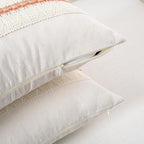 Fancy Homi Set of 1 Boho Coral Lumbar Decorative Throw Pillow Cover 12x20 Inch - Image 3