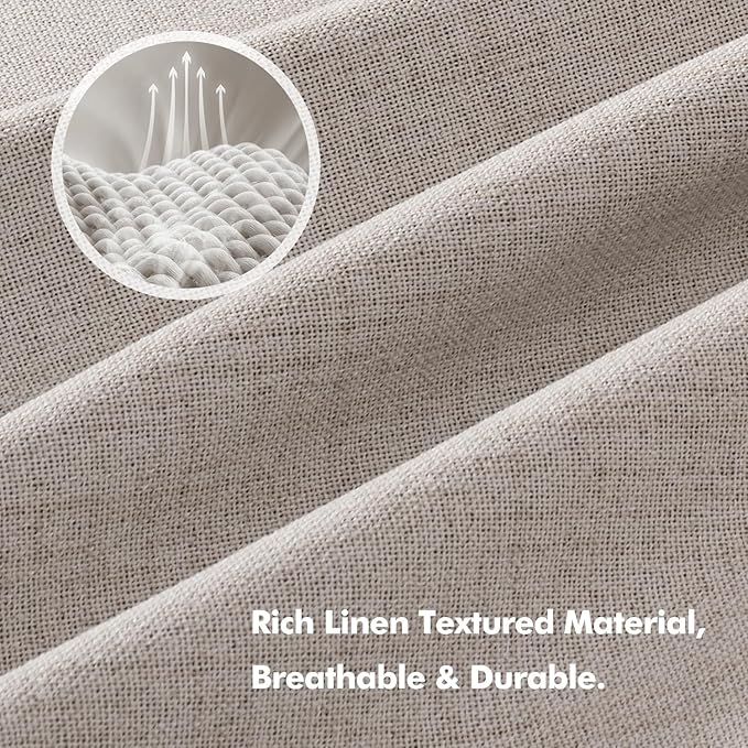 MIULEE 100% Blackout Linen Curtains - Image 3