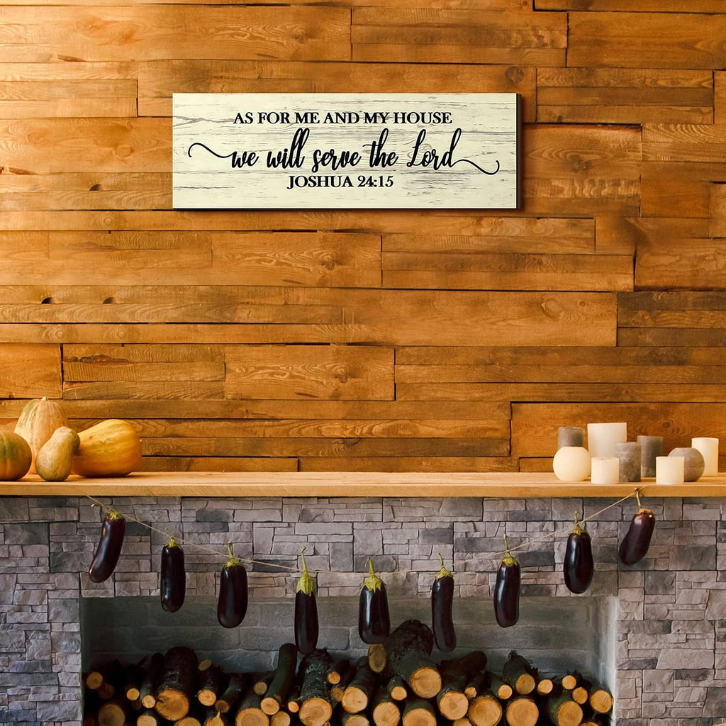 Jetec As for Me and My House We Will Serve Wall Sign, 17 X 6 Inch, Joshua