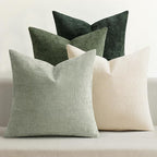 MIULEE Pack of 4 Couch Throw Pillow Covers 20x20 Inch Neutral Green Soft by MIULEE