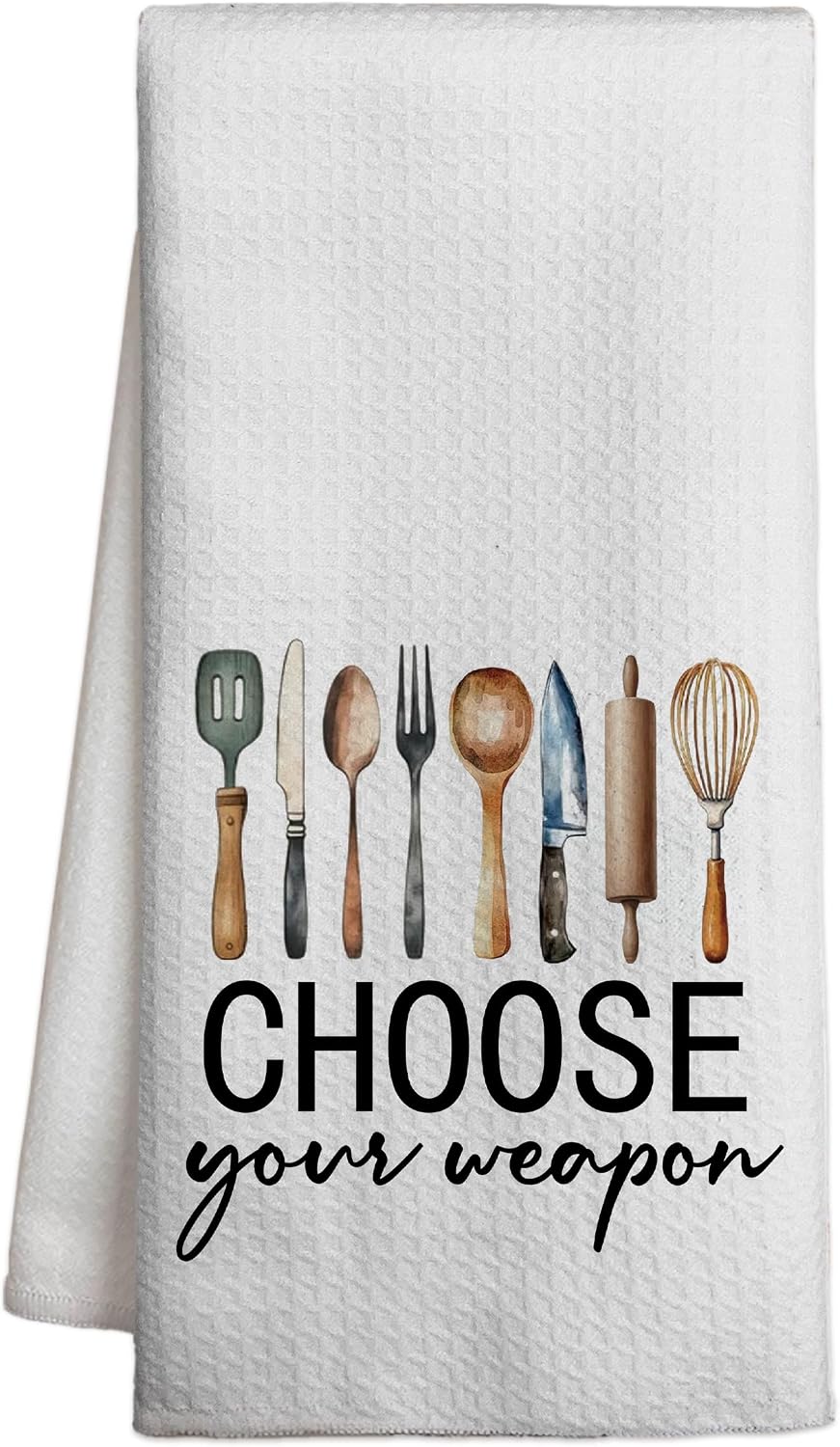 Funny Kitchen Towels with Saying I Either Drink Coffee or I Say Bad Words Dish Towel for Kitchen Bar Decor Tea Towel Coffee Lovers Gifts Reusable Flour Sack Towels 16x24 Inches - DH616
