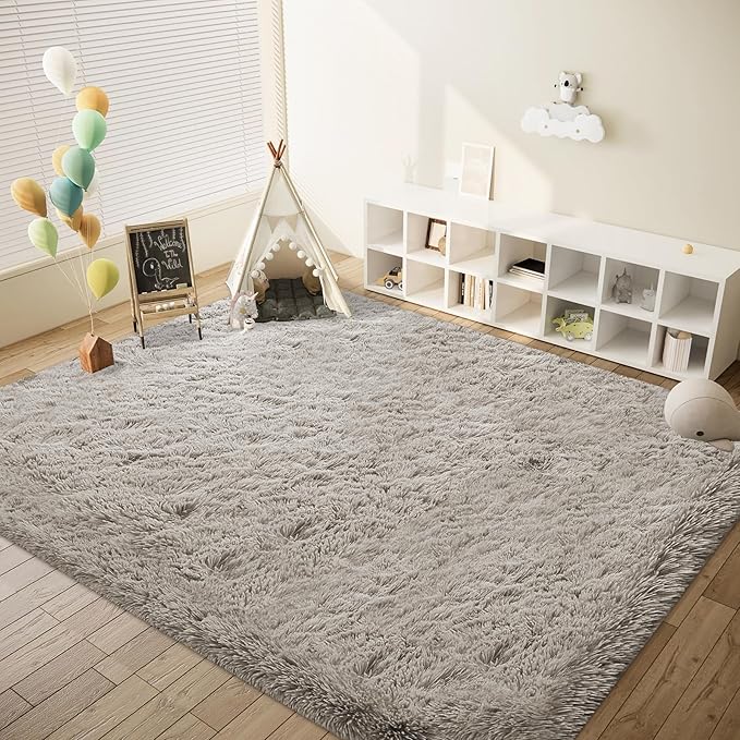 8x10 Area Rugs for Living Room: Fluffy Shag Soft Washable Rug Large Fuzzy Plush - Image 5