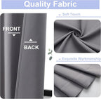 Simplebrand Ava Light Grey Short Blackout Curtains - Image 2