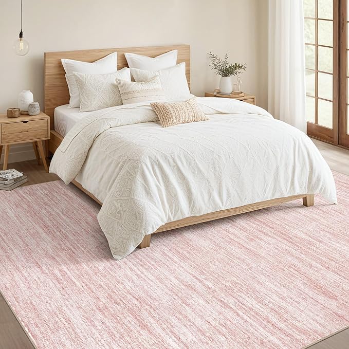 Nakagishi 5x8 Area Rugs Living Room: Washable Large Vintage Rug Neutral - Image 5
