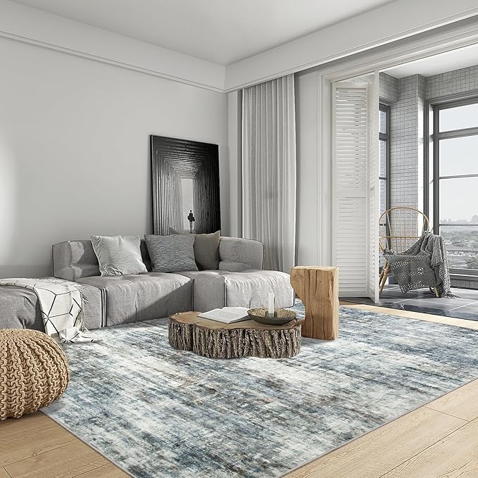 10x14 Area Rugs Washable Rug: Modern Abstract Living Room Rug Soft Anti-Skid - Image 5