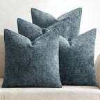 MIULEE Pack of 4 Couch Throw Pillow Covers 18x18 Inch Navy Blue Soft Decorative by MIULEE