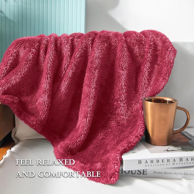Exclusivo Mezcla Plush Fuzzy Fleece Bed Blanket King Size, Super Soft, Fluffy - Image 6