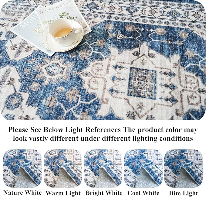 2x5 Washable Hallway Runner Rug: Indoor Farmhouse Entryway Kitchen Rugs - Image 3