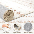 Nakagishi 2X3 Rug Washable Area Rug: Small Soft Boho Farmhouse Neutral Moroccan - Image 8