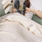 Bedsure GentleSoft Fleece Blankets Queen Size Cream - Image 2