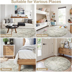 Round Rug 8ft Circle Rug Washable: Carpet Circular Area Rug - Image 8