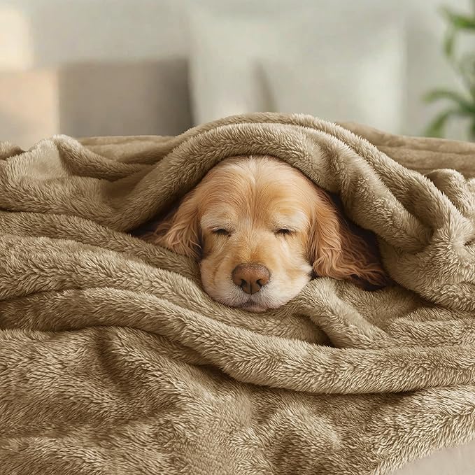 Exclusivo Mezcla Plush Fuzzy Fleece Bed Blanket Queen Size, Super Soft - Image 3