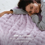 Bedsure 3D Fleece Bubble Blanket - Image 2