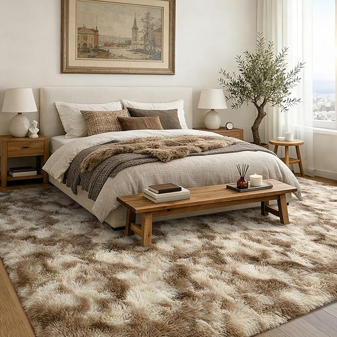 6x9 Ft Large Shag Rugs for Living Room Decor, Tie-Dyed Ultra Soft Fluffy Furry - Image 3