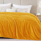 BEDELITE Fleece Blanket King Size – 3D Ribbed Jacquard Soft and Warm Decorative - Image 8