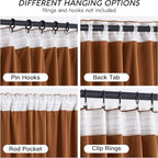 RYB HOME Orange Velvet Curtains 102 inches - Image 4