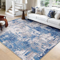 Washable Area Rugs Square 9ft Non-Slip Modern Abstract Soft by RELEANY