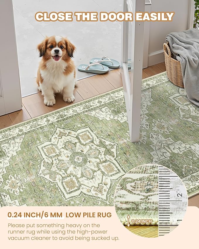 Hallway Runner Rug 2x12, Extra Long Washable Runner Rugs - Image 5