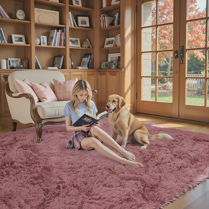 Rugs for Living Room 6x9, Alfombras para Salas Shag Large Plush Soft Area Rug - Image 3