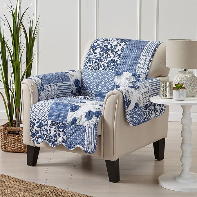 Great Bay Home Reversible Patchwork Chair Cover - Image 2