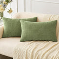 MIULEE Pack of 2 Couch Throw Pillow Covers 12x24 Inch Spring Soft Sage Green by MIULEE