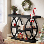 Tribesigns 39.4" Console Table, 4-Tier Sofa Table, Accent Tables, Black