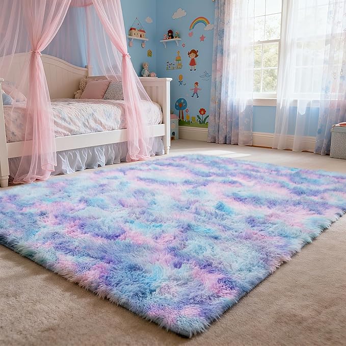 Shag Area Rug for Bedroom 4x6, Fluffy Area Rugs for Living Room, Soft Fuzzy Rug - Image 6