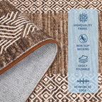 GarveeHome 2.5x8 Modern Bordered Runner Rug Soft Non Slip Washable Floor Carpet - Image 4