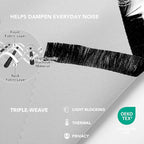 Deconovo Blackout Curtains, Thermal Insulated, W52 x L45 2 Panels, Back Tab - Image 5