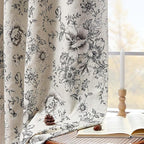 jinchan Blackout Floral Curtains - Image 3