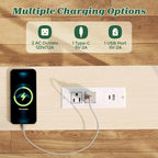 SUPERJARE 78.8 inch Narrow Behind Couch Table with Charging Stations