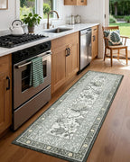 GarveeHome Sage Green 2.5 x 8 Washable Kitchen Runner Rugs Non Slip Provence - Image 5