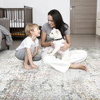 4x6 Area Rug Living Room Rug: Washable Modern Abstract Soft Thin Rug Indoor - Image 7