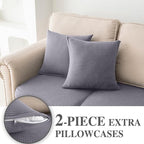 Couch Cushion Covers for Sectional Sofa L Shape Washable Separate Seat Chaise - Image 3