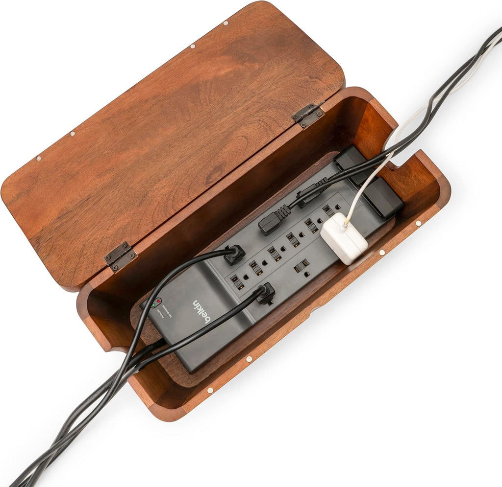 Extra Large Cable Management Box, Power Strip & Cord Hider, Desk Organizer