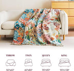 MSGKV Boho Throw Blanket for Bed Couch 100% Cotton Blanket 60"x80" Spring - Image 7