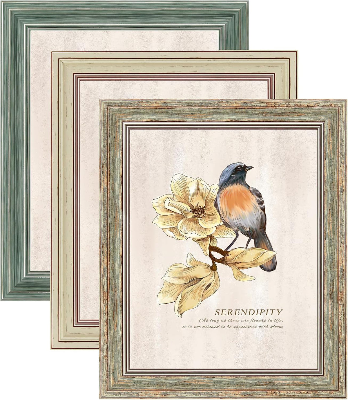 3 Pack 5x7 Picture Frames,Farmhouse Rustic Vintage Photo Frame(Multicolor)