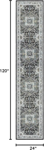 Madane Hallway Washable Runner Rug 2x10, Vintage Kitchen Rugs Soft Entryway Rug - Image 2