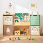 OOOK 4 Pack Foldable Fabric Storage Bins, 11.4" x 10.6" x 11.8"
