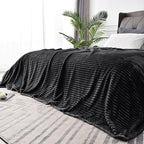 BEDELITE Fleece Throw Blanket for Couch – 3D Ribbed Jacquard Soft and Warm by BEDELITE