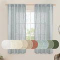 LAMIT Sheer Linen Curtains 63 inches Long by LAMIT