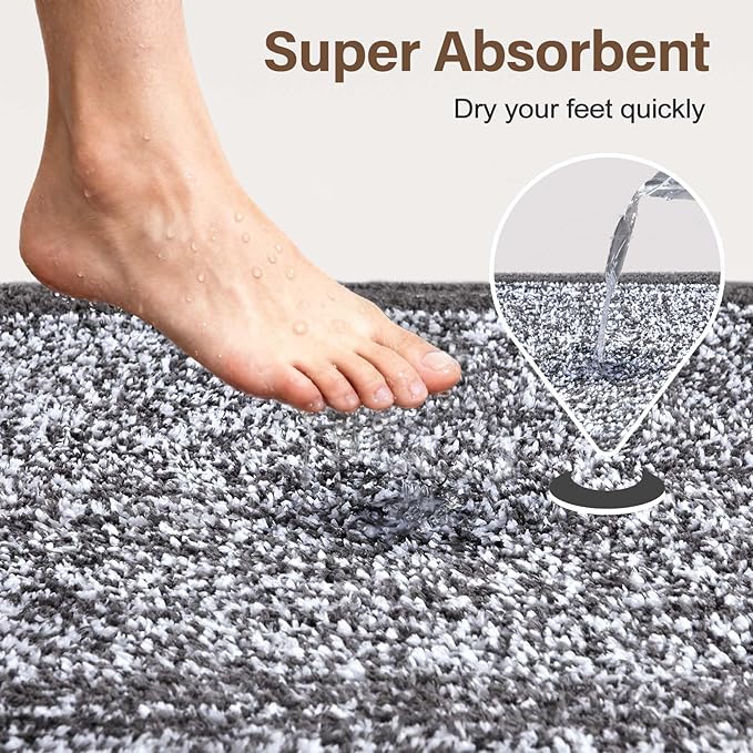 36x24 Large Bathroom Rugs Washable Non Slip, Soft Absorbent Quick Dry Mats - Image 8
