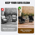 4Pcs Outdoor Cushion Covers, Patio Cushion Covers, Stretch Elastic Slipcovers - Image 6