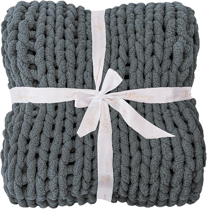 Bigacogo Chunky Knit Throw Blanket - Image 8